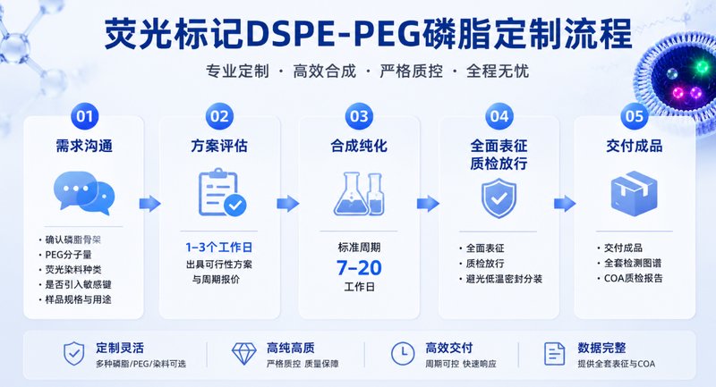 Cy、FITC、近红外荧光DSPE-PEG磷脂定制|活体成像与靶向递送材料开发