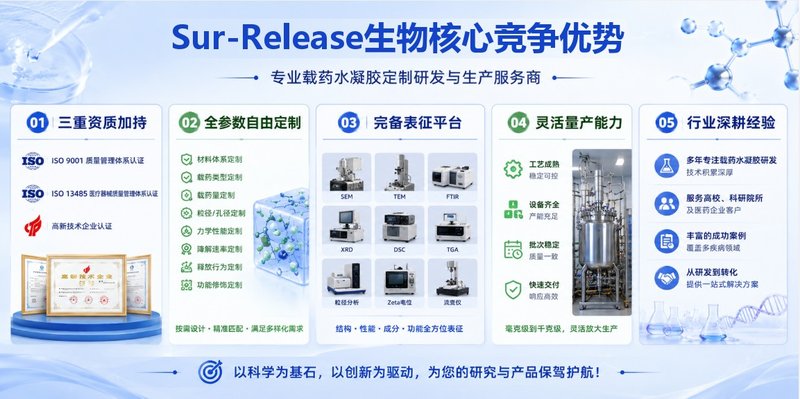 载药水凝胶定制开发策略：负载性能、控释行为与药物递送系统构建