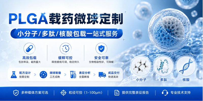 PLGA载药微球定制｜小分子/多肽/核酸包载一站式服务