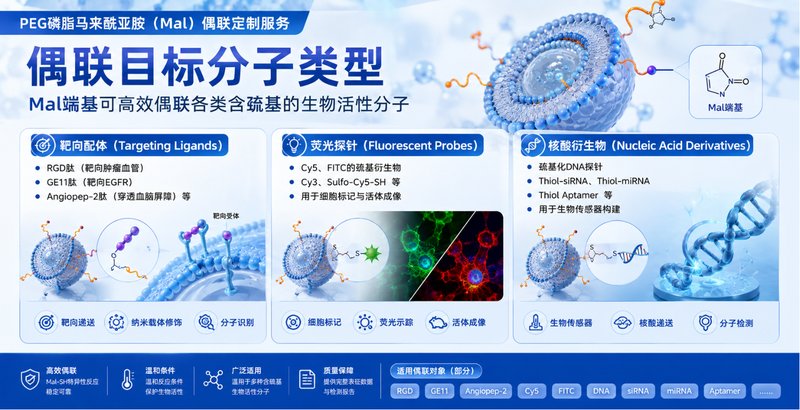 马来酰亚胺PEG磷脂偶联定制|分子量/磷脂骨架按需定制