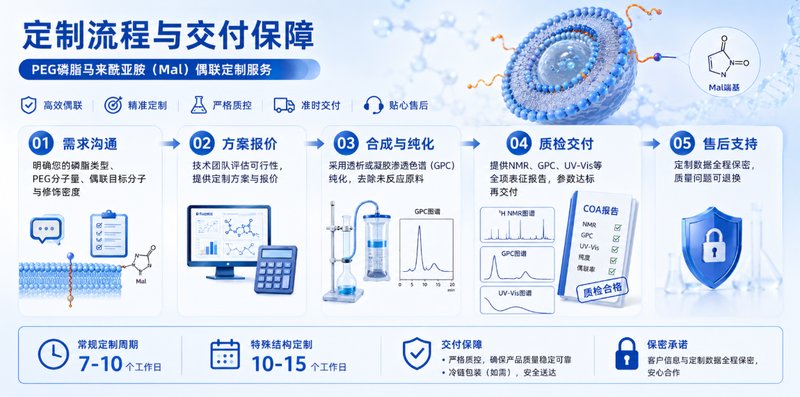 马来酰亚胺PEG磷脂偶联定制|分子量/磷脂骨架按需定制