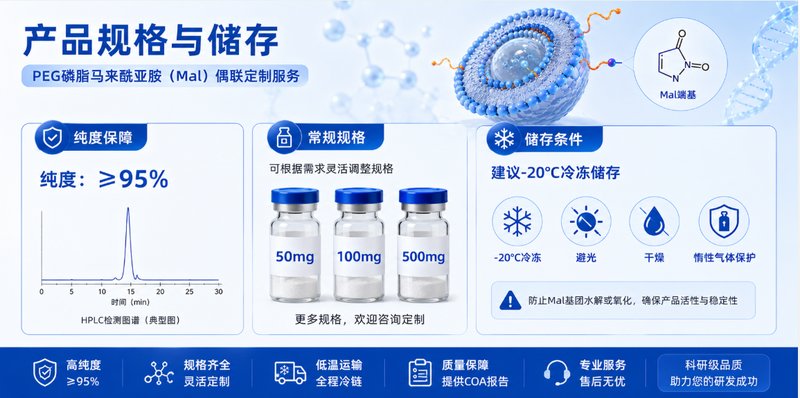 马来酰亚胺PEG磷脂偶联定制|分子量/磷脂骨架按需定制
